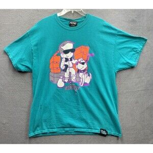 Filthy Dripped Graphic Tee T-Shirt Men's Sneaker Addict Turquoise Crew Neck XL